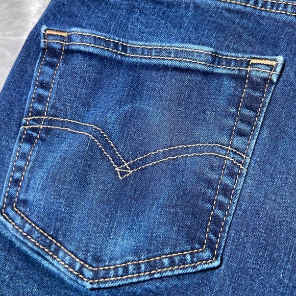 Levis 511 Slim Fit Jeans Mens 33x32 Dark Wash Blue Stretch Denim Classic Work - Picture 8 of 16